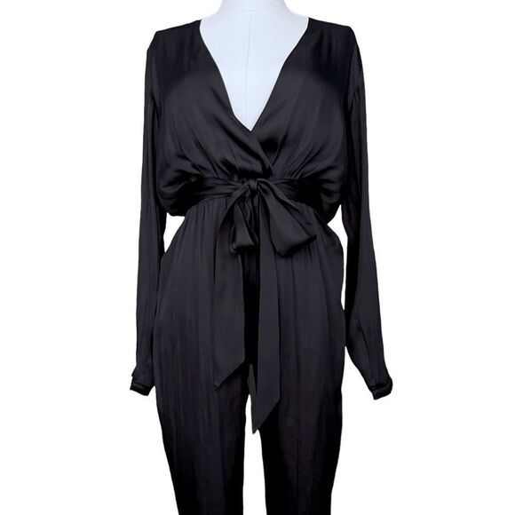 THE KOOPLES NWT Satin jumpsuit in Black Size M - Picture 8 of 11